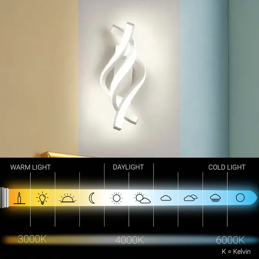 Reid LED nástěnné svítidlo 45W, studené/teplé/neutrální světlo, bílá