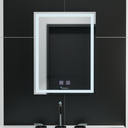 Zrcadlový LED obdélníkový 60x80cm dotykový systém DOTLES NOX