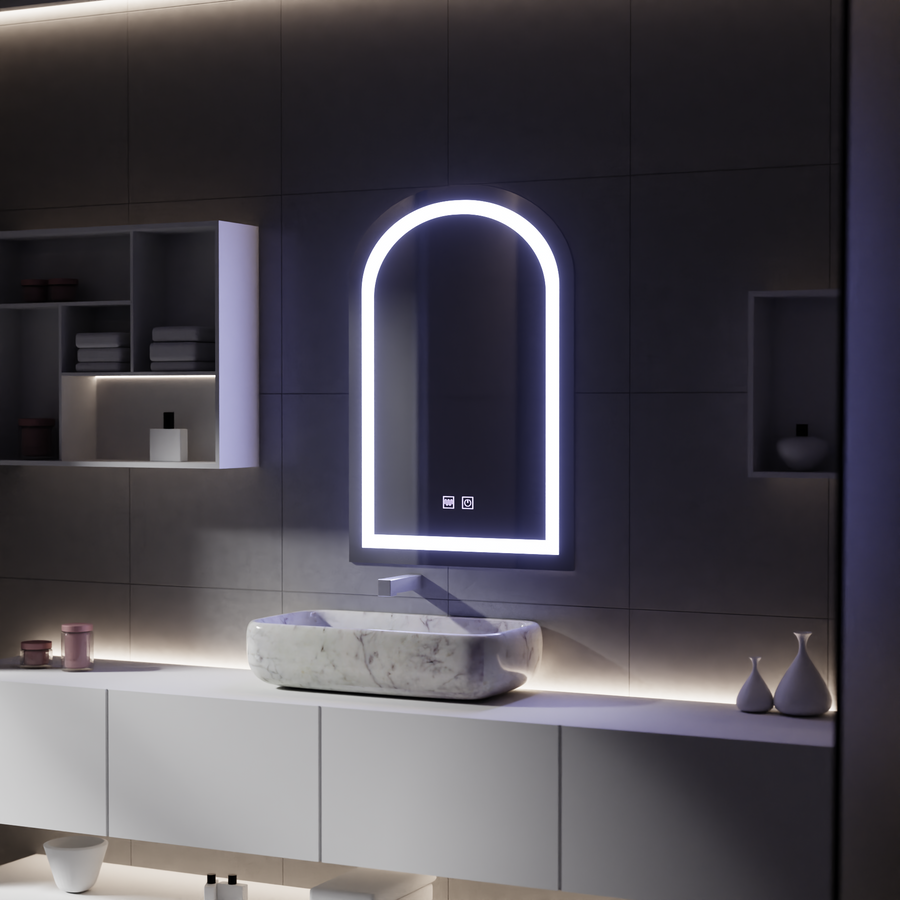 Dotykové zrcadlo LED s funkcí Demist, 80x50cm