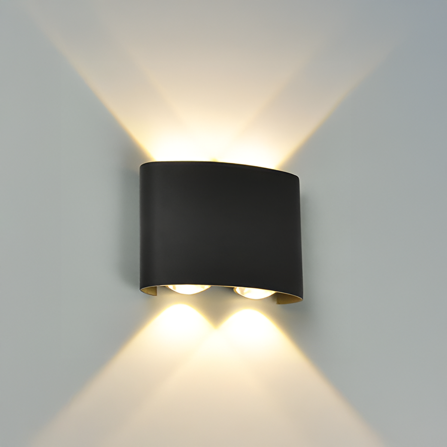 Fantazie aplikují exteriér a interiérový LED, 4 zdroje x 1W, IP65, kovový, černá, 3000k