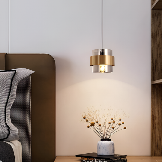 Závěsný lustr LC855/1GY, 1XE27, nastavitelná výška, sklo a kov Moderní lustry Výchozí název Alessandro Design