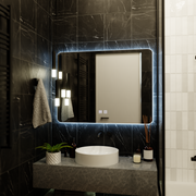 ARTEA dotykové obdélníkové LED zrcadlo, 80X60cm, Demister System, Stmívatelné, Závodní světlo 6000K