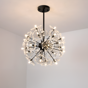 Crystal Chandier Petalo Amadeo, průměr 49 cm, 18xg4, černá