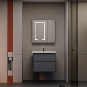 Sada koupelnového nábytku SANTORINI, 60x50cm, 2 kusy, šedá a bílá