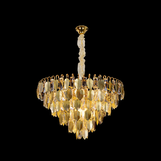 Clarelier Crystal Windsor Elegance 6x E14, průměr 49 cm, lesklé zlato, nastavitelná výška