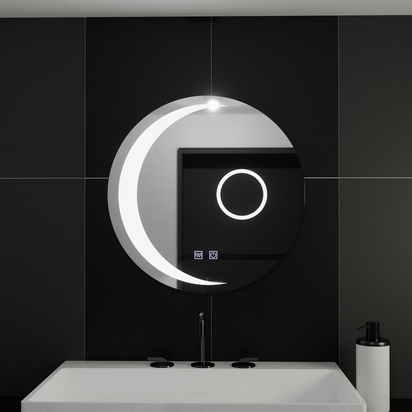 Zrcadlí LED kulatý dotykový systém Orbis Orbis Deaktivace