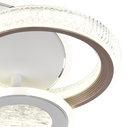 LED LED LED Fractalum Rondo, 36W, 3 kruhy, studené/horké/neutrální světlo, černá