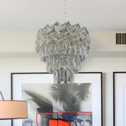 Crystal Chandier Windsor Petito 3xe27, průměr 30 cm, lesklý chrom, nastavitelná výška
