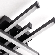 LED lustr s dálkovým ovládáním LINEX, 90W, 8 prvků, studené/teplé/neutrální světlo, stmívatelné, černá