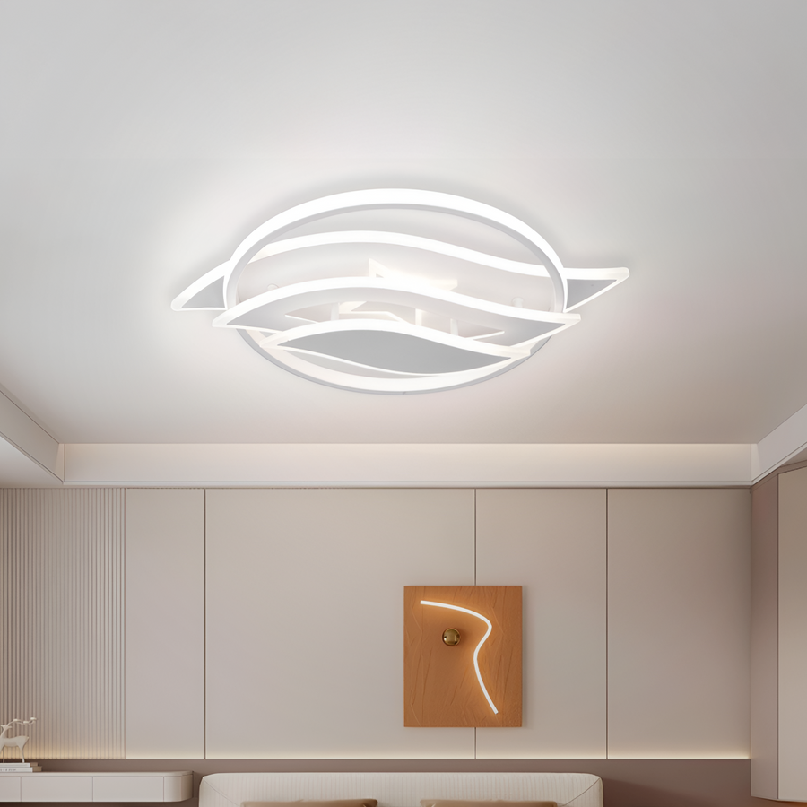 LED lustr s dálkovým ovládáním JARRIA 52W, Studené/Teplé/Neutrální/RGB světlo, Stmívatelné, Bílý