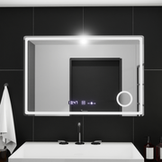 Zrcadlo LED obdélníkový 90x60cm Bellezza riflesso puro Motionglow Marcello Desical Clock Defrock System