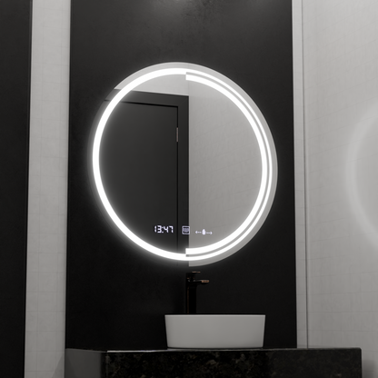 60 cm kulatý LED zrcadlový pohyb Senzor Consuel Marcellow Dimable Clock Defrosting System