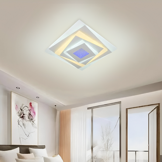 LED LED LED 3D LED čtvercový, průměr 30 cm, 20 W RGB, bílá, studená/horká/neutrální světlo