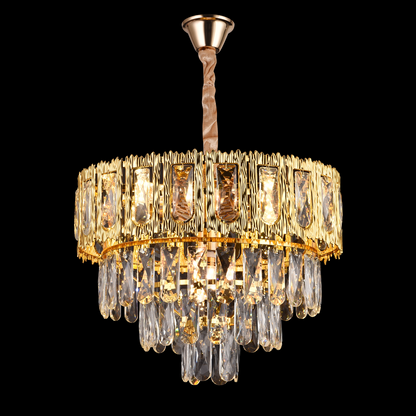 Corona Corona Corona 5xe14 Chanderier, průměr 40 cm, lesklé zlato, rebbabilní výška