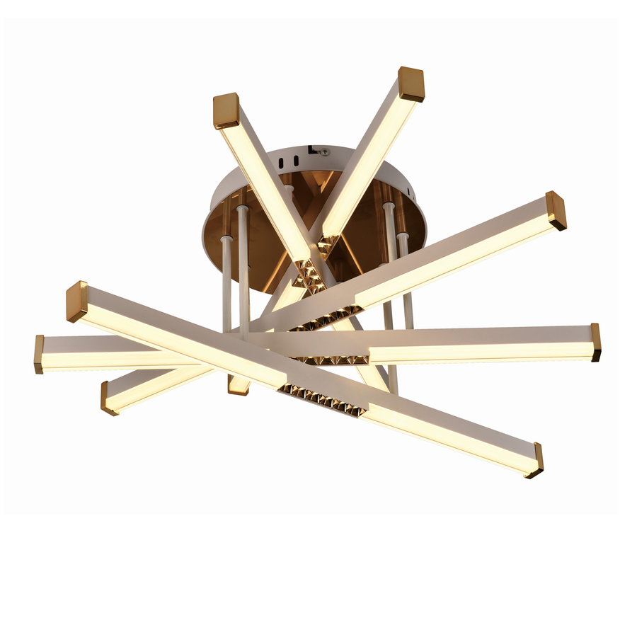 LED lustr s dálkovým ovládáním LT182/5WH, 69W, 5 prvků, studené/teplé/neutrální světlo, stmívatelný, bílý