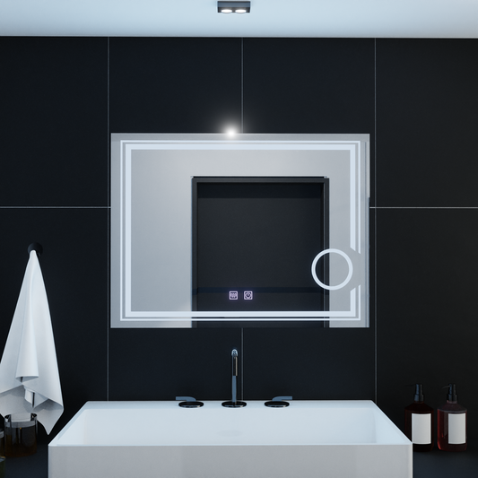 Zrcadlo LED obdélníkový 80x60cm Magia Essenza Touch Dimable Defrition System