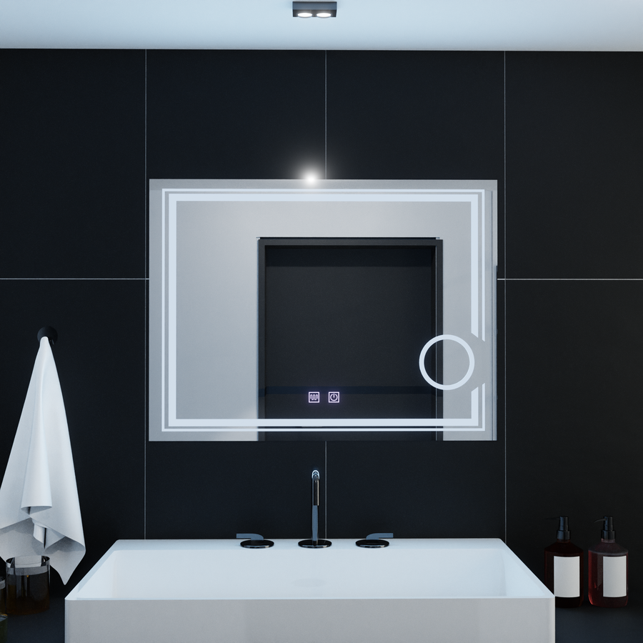 Zrcadlo LED obdélníkový 80x60cm Magia Essenza Touch Dimable Defrition System