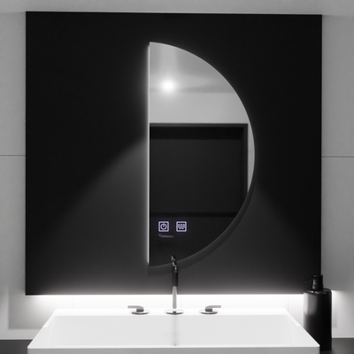 FELHOLD Crescent LED Zrcadlo, 160x80cm, Touch System, Studené světlo 6000K, Stmívatelné