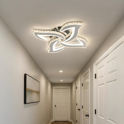 Alejandro LED lustr s dálkovým ovládáním, 71W, 4 květy, studené/teplé/neutrální stmívatelné světlo, chrom