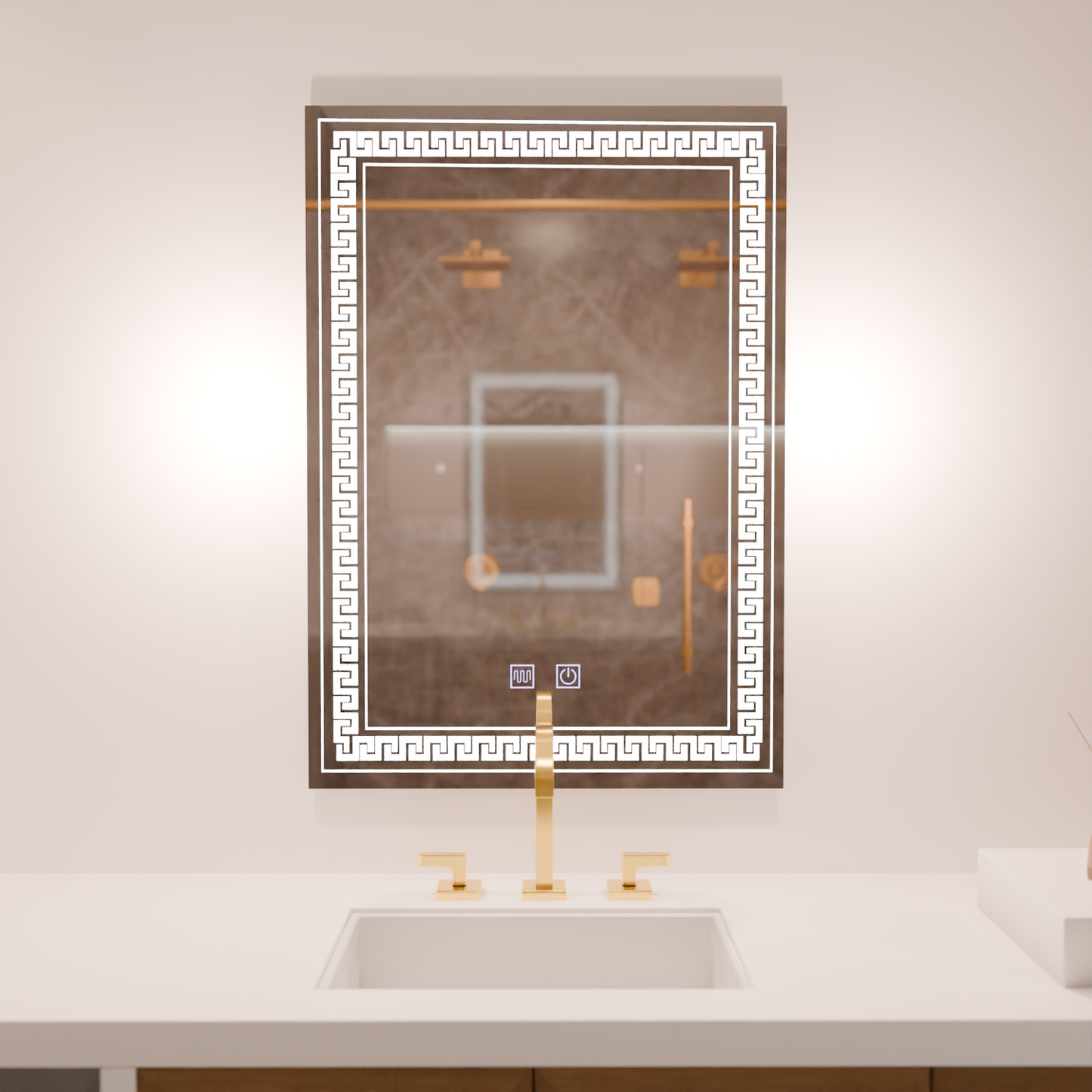 LED LED Mirror 60x80cm Vivido Touch Dezoring System