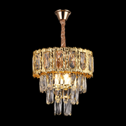 Crystal Chandier Corona Incanto 3xe14, průměr 30 cm, lesklé zlato, reblabilní výška