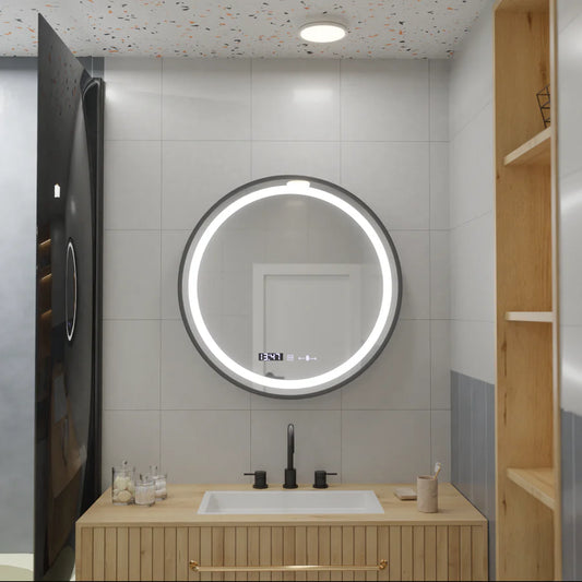 Mirror LED ROUND 60 cm Celesti Majesti Noir EVEA EVEA Motionglow Marcello System Postižení & Daim teploměr