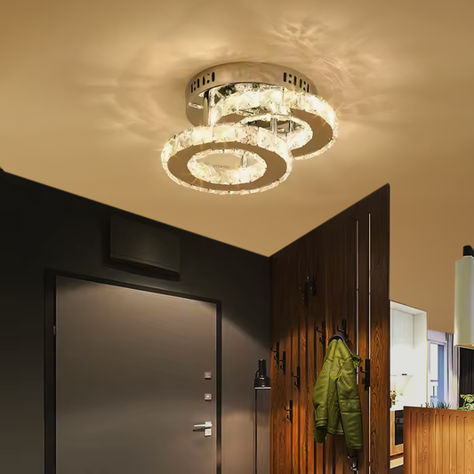 LED LED LED LED Royro Rondra s krystaly, 2 světelné zdroje, 26W, lesklý chrom