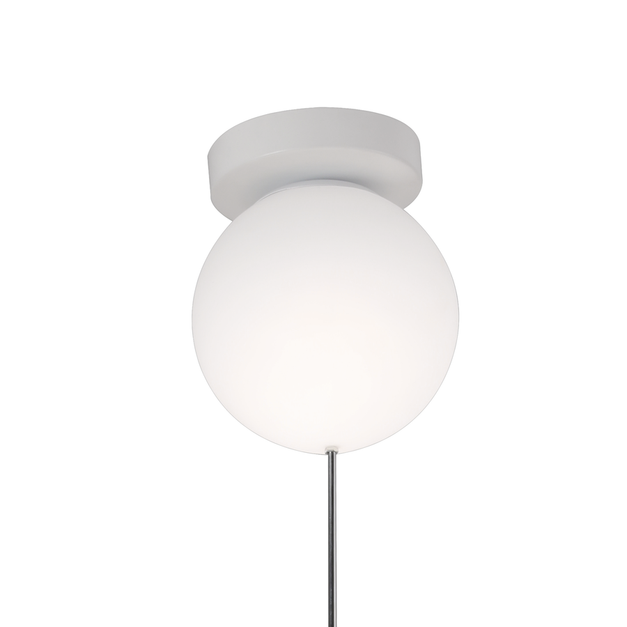LED lustr URSULETI CP210 Globe 15cm, výška 47cm, 1xE27, závěsný, kov a akryl