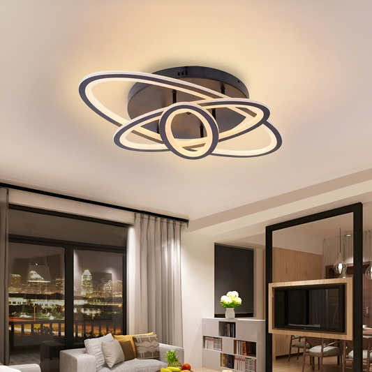 LED CHANDIER S GENTIAN DLEAMING CONTROL, 75W, 3 elipsy, studené/horké/neutrální světlo, nestabilní, černé