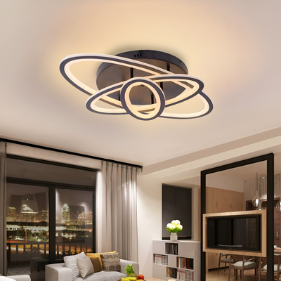 LED CHANDIER S GENTIAN DLEAMING CONTROL, 75W, 3 elipsy, studené/horké/neutrální světlo, nestabilní, černé