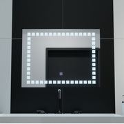 Zrcadlo LED obdélníkový 80x60cm mřížka světla Základní dotek