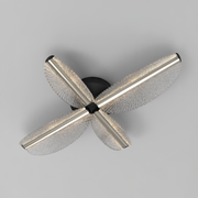 LED lustr s dálkovým ovládáním TULLIO 45W, 4 okvětní lístky, studené/teplé/neutrální světlo, stmívatelné, černá