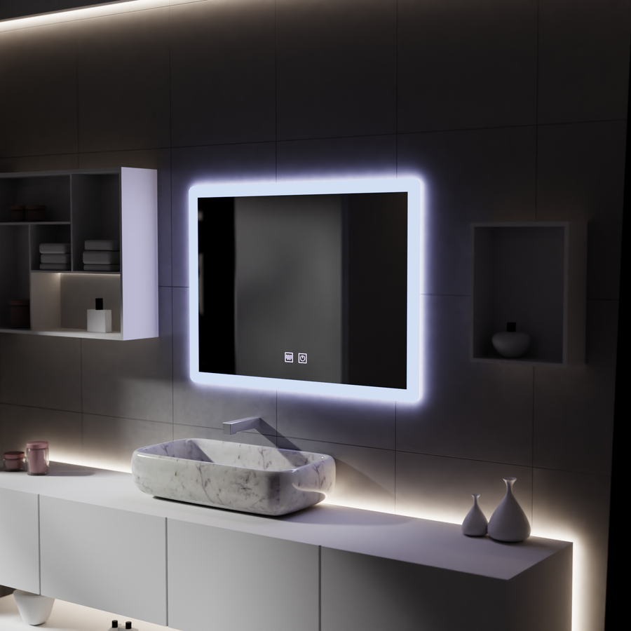 Mirror LED Touch Alecsidra System Dispozice 80x60cm
