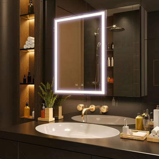 Kabinet Helena s LED zrcadlem DBP120 75x70 bílá