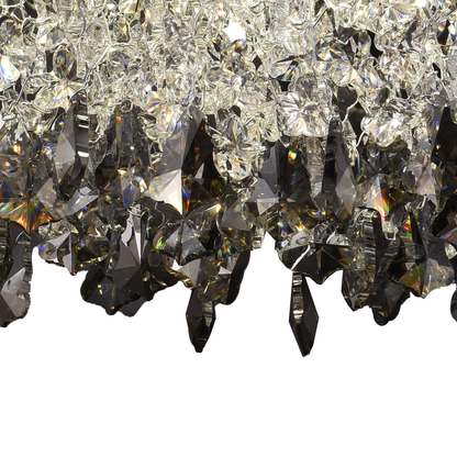 Křišťálový LED lustr LLC212/400BU kulatý, 22W, studené/teplé/neutrální světlo, krystaly, lesklý chrom