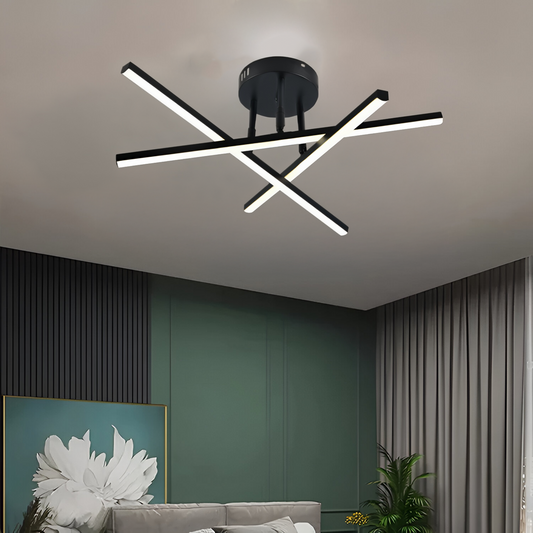 LED LED Masha s 80W dálkovým ovládáním, akrylem a kovem, černou