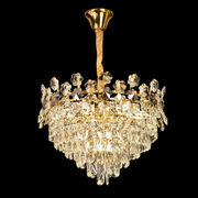 Clarelier Crystal Windsor Elegance 6x E14, průměr 49 cm, lesklé zlato, nastavitelná výška