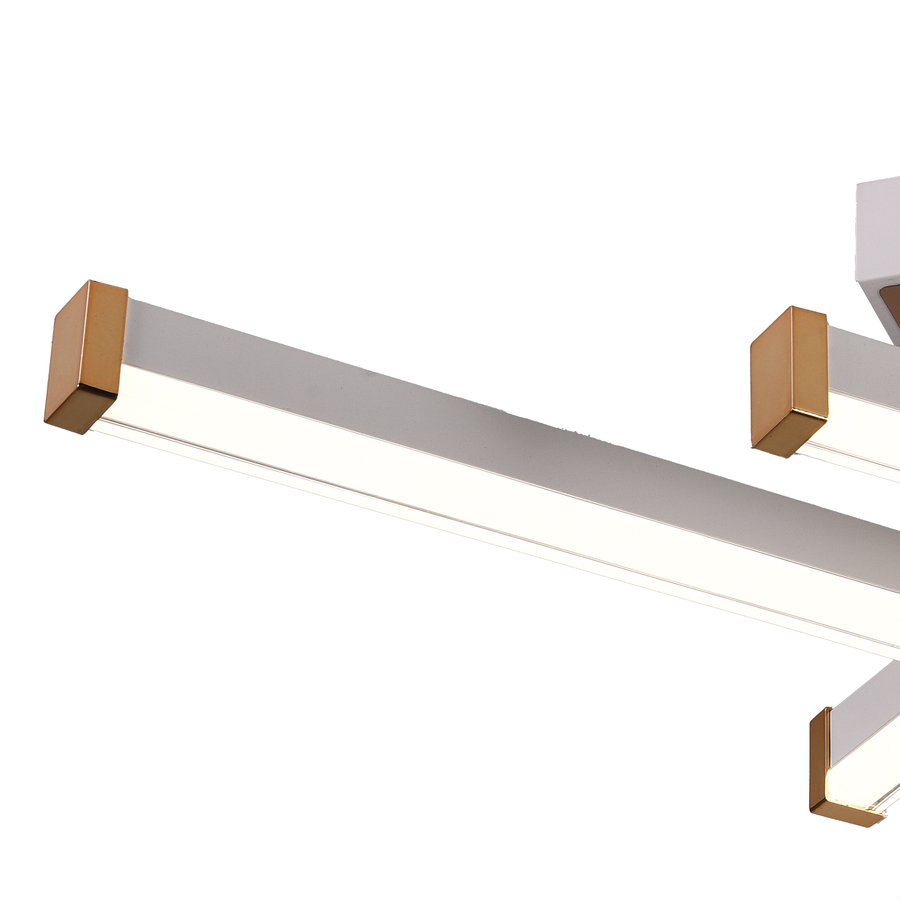 LED lustr s dálkovým ovládáním LT178/4WH, 54W, 4 prvky, studené/teplé/neutrální světlo, stmívatelný, bílý