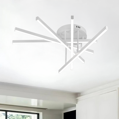 LED lustr GIO na dálkové ovládání, 65W, 5 prvků, studené/studené/neutrální světlo, stmívatelný, bílý