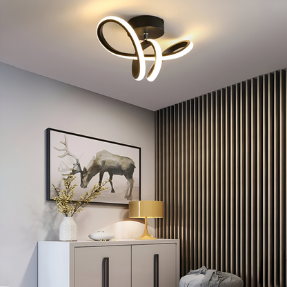 LED LED Vertex Pulse, 24W, vlnitý, studené/horké/neutrální světlo, černá