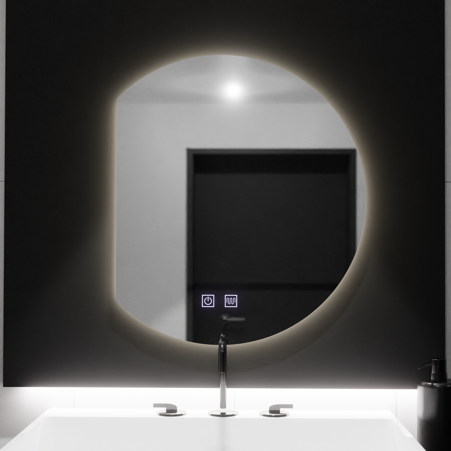 54x60 Semiluna LED Mirror - Arcana Touch Dimabil Disosity System