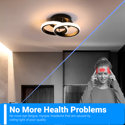 LED lustr VERTEX CIRCULA 21W, 2 kruhy, kovové rámy, studené/teplé/neutrální světlo 3000K/4000K/6000K, černá, kov