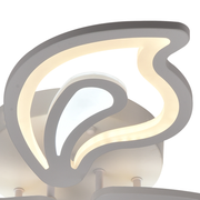 LED lustr s dálkovým ovládáním GLORIOSA 96W, 5 okvětních lístků, Studené/Teplé/Neutrální světlo, Stmívatelné, Bílá