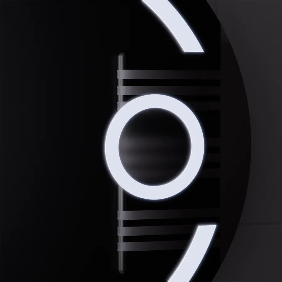 Mirror LED kolem 70 cm Visio Motionglow Marcello Desiclatic Clock System & Cosmetický teploměr