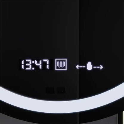 Mirror LED ROUND 60CM Visio Motionglow Marcello System Dezoring Clock & Teplometer Dimable Cosmetics