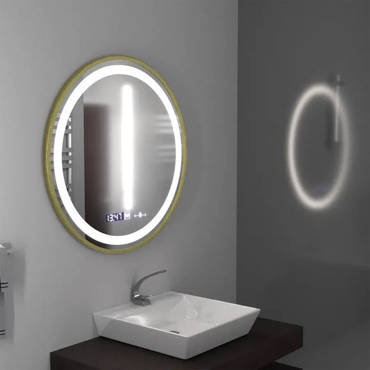 60 cm Celest Royale Gold Motionglow Marcellow Mirror Mercello Clock Defrost & Dimable teploměr