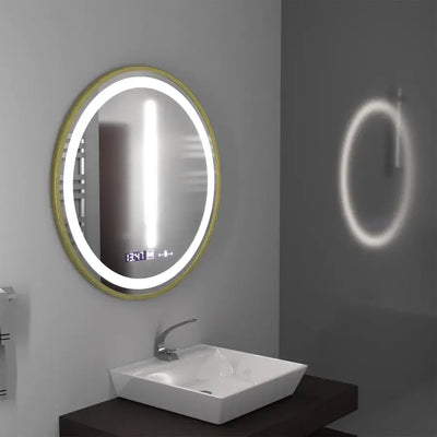 60 cm Celest Royale Gold Motionglow Marcellow Mirror Mercello Clock Defrost & Dimable teploměr