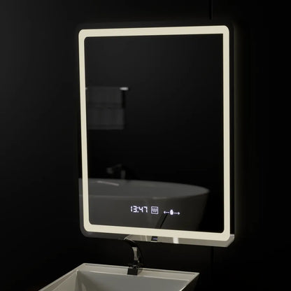 Obdélníkový LED zrcadlo 60x80 cm Motionglow Sensor Marcellow Wizz System odmrazování hodin a dimable teploměr