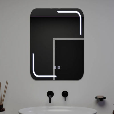 Zrcadlový LED obdélníkový 60x80cm dotykový systém odmrazování Ulrich