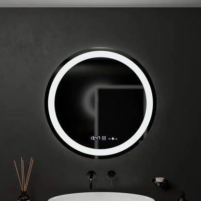 60 cm kulatý LED zrcadlo Celeste Motionglow Marcello Dimable Clock Defrition System
